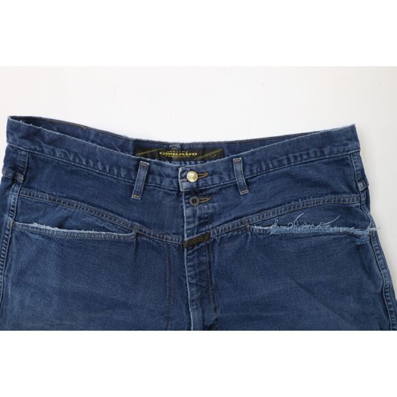 Vtg 90s Marithe Francois Girbaud Mens 40x32 Thrashed Baggy Fit Denim Jeans USA - Picture 9 of 16